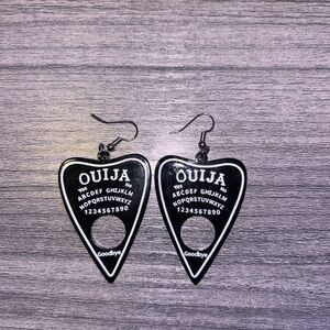 Black Ouija Board Earrings